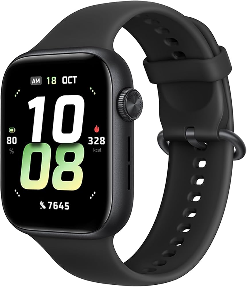 Honor Watch 5, Elegante Smartwatch mit 1,85-Zoll-AMOLED-Display, integriertem GPS, Herzfrequenz- und SpO2-Messung sowie langer Akkulaufzeit. | Zustand: Neu | Farbe: schwarz