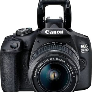 Canon EOS 2000D mit EF-S 18-55mm IS II, DSLR-Kamera, 24,1 MP APS-C Sensor, Full HD Video, WLAN | NFC, inkl. Tasche, Ladegerät und Gurt | Zustand: Gut