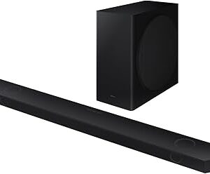 Samsung HW-Q800T Soundbar 2020 Schwarz, 3.1.2-Kanal-System mit Subwoofer, inkl. Fernbedienung und Netzteil, Ecke beschädigt. | Zustand: Sehr Gut | Farbe: schwarz
