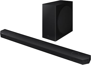 Samsung HW-Q800T Soundbar 2020 Schwarz, 3.1.2-Kanal-System mit Subwoofer, inkl. Fernbedienung und Netzteil, Ecke beschädigt. | Zustand: Sehr Gut | Farbe: schwarz
