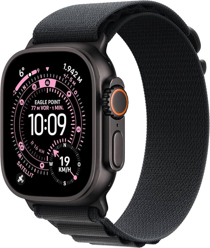 Apple Watch Ultra 3 Schwarz, Alpine Loop Medium Schwarz, OVP, Garantie bis 08.05.2027 | Zustand: Sehr Gut | Farbe: schwarz