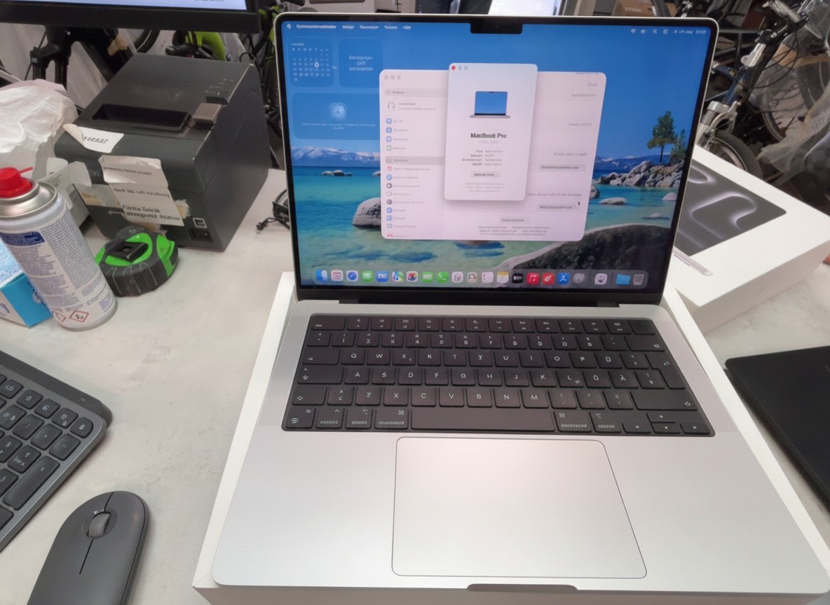 Apple MacBook Pro 14 (2024) Silber, M4 Pro, 12 Core CPU, 16 Core GPU, 24GB RAM, 512GB SSD, DE, Zyklen: 22, OVP | Zustand: Wie Neu