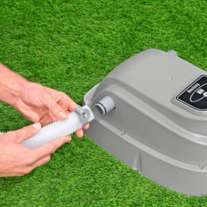 Bestway Flowclear 58259 Grau, Elektrische Poolheizung mit 2.800 Watt Leistung, digitalem Soft-Touch-Bedienfeld und integriertem Durchflusssensor, geeignet für Aufstellpools bis 17.035 Liter sowie Filteranlagen mit einer Durchfluss | Zustand: Gut