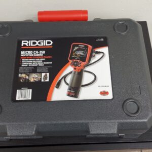 Ridgid micro CA-350 rot schwarz, Digitale Inspektionskamera im Koffer mit 12V Li-Ion Akku, Ladegerät und flexiblem Kamerakabel | Zustand: Sehr Gut
