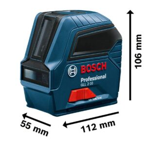 Bosch Professional GLL 2-10 Blau, Kreuzlinienlaser, selbstnivellierend, ohne Tasche | Zustand: Gut