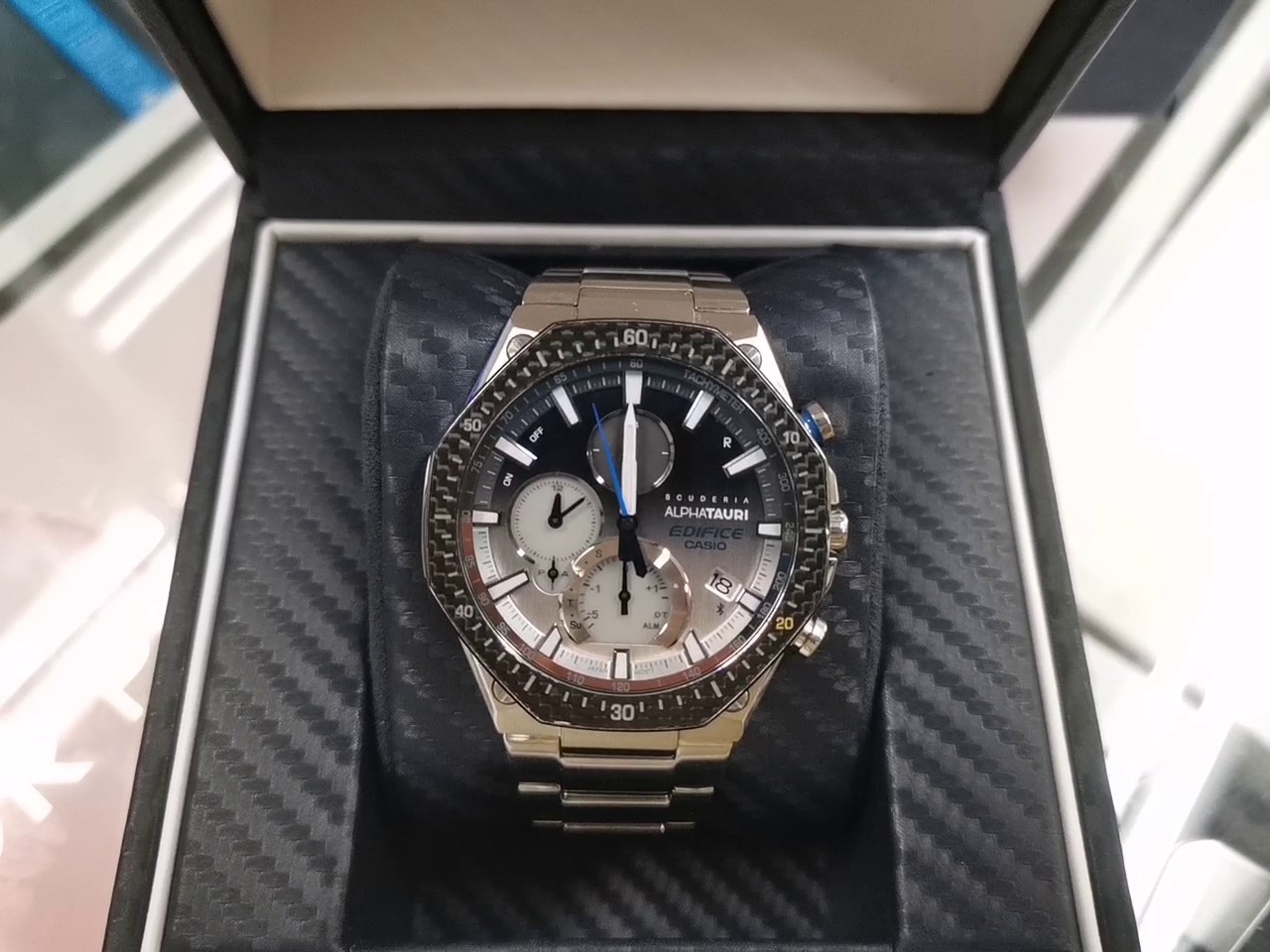 Casio Edifice EQB-1100AT-2020 Blau, Scuderia AlphaTauri Limited Edition, Bluetooth, Solar, Saphirglas, OVP | Zustand: Gut
