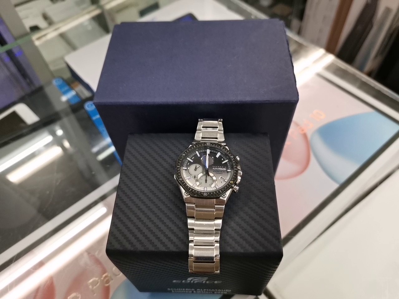 Casio Edifice EQB-1100AT-2020 Blau, Scuderia AlphaTauri Limited Edition, Bluetooth, Solar, Saphirglas, OVP | Zustand: Gut – Bild 5