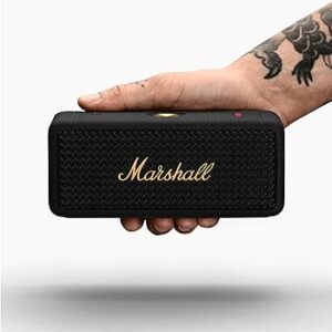Marshall Emberton II 2022 Schwarz, Tragbarer Bluetooth-Lautsprecher mit sattem 360-Grad-Sound, IP67 wasserdicht und über 30 Stunden Spieldauer. | Zustand: Gut