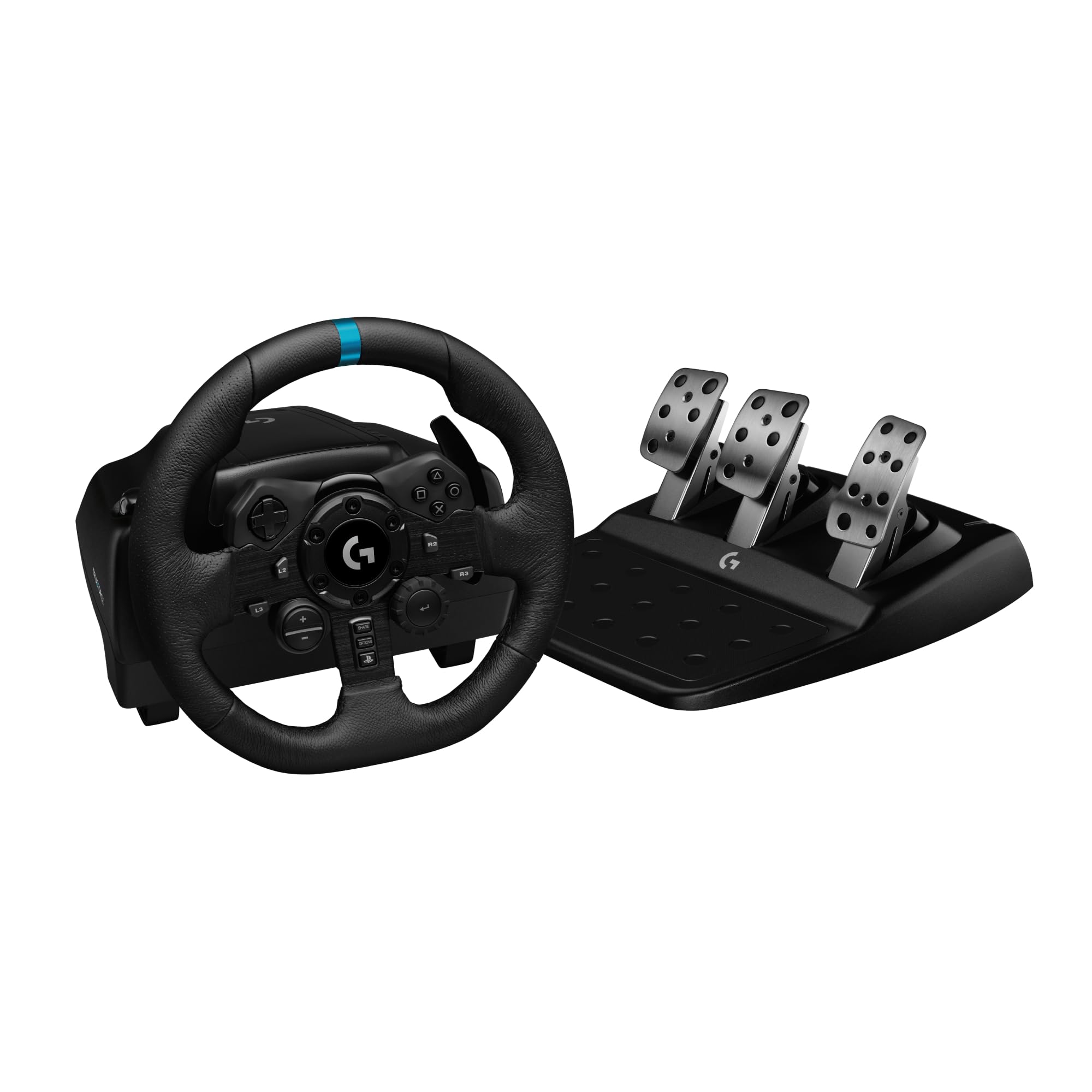 Logitech G923 Trueforce Schwarz, Gaming Rennlenkrad mit Pedalen für realistische Force-Feedback-Simulation und hohe Präzision. | Zustand: Gut