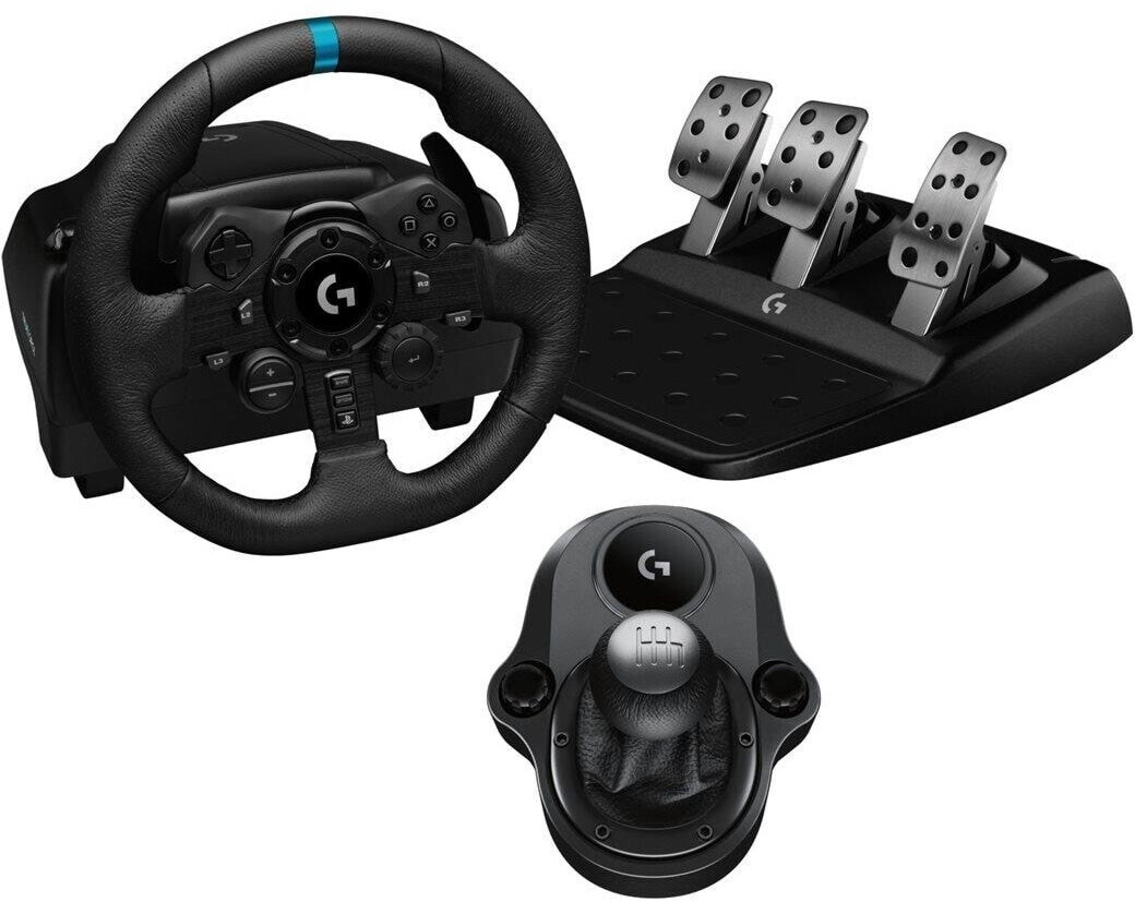 Logitech G923 Trueforce Schwarz, Gaming Rennlenkrad mit Pedalen für realistische Force-Feedback-Simulation und hohe Präzision. | Zustand: Gut – Bild 2