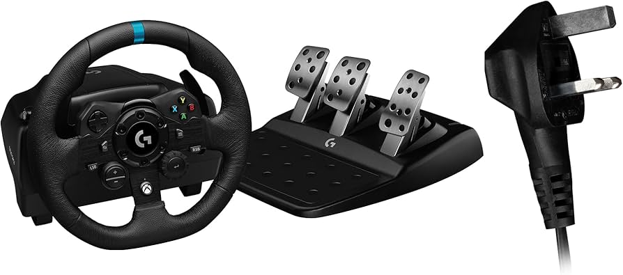 Logitech G923 Trueforce Schwarz, Gaming Rennlenkrad mit Pedalen für realistische Force-Feedback-Simulation und hohe Präzision. | Zustand: Gut – Bild 4