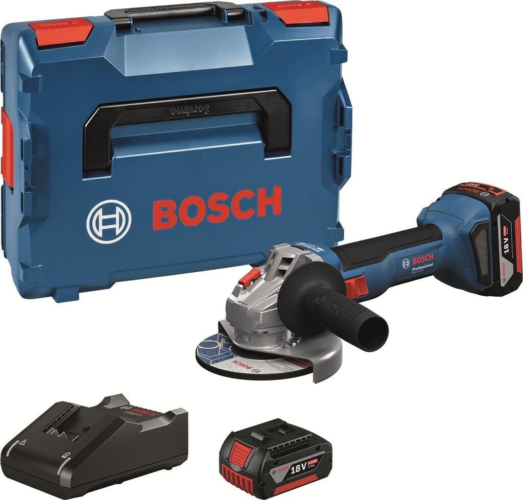 Bosch Professional GWS 18V-8, Akku-Winkelschleifer inkl. L-BOXX Koffer, Ladegerät und 2 Akkus 5.0Ah | Zustand: Wie Neu – Bild 3