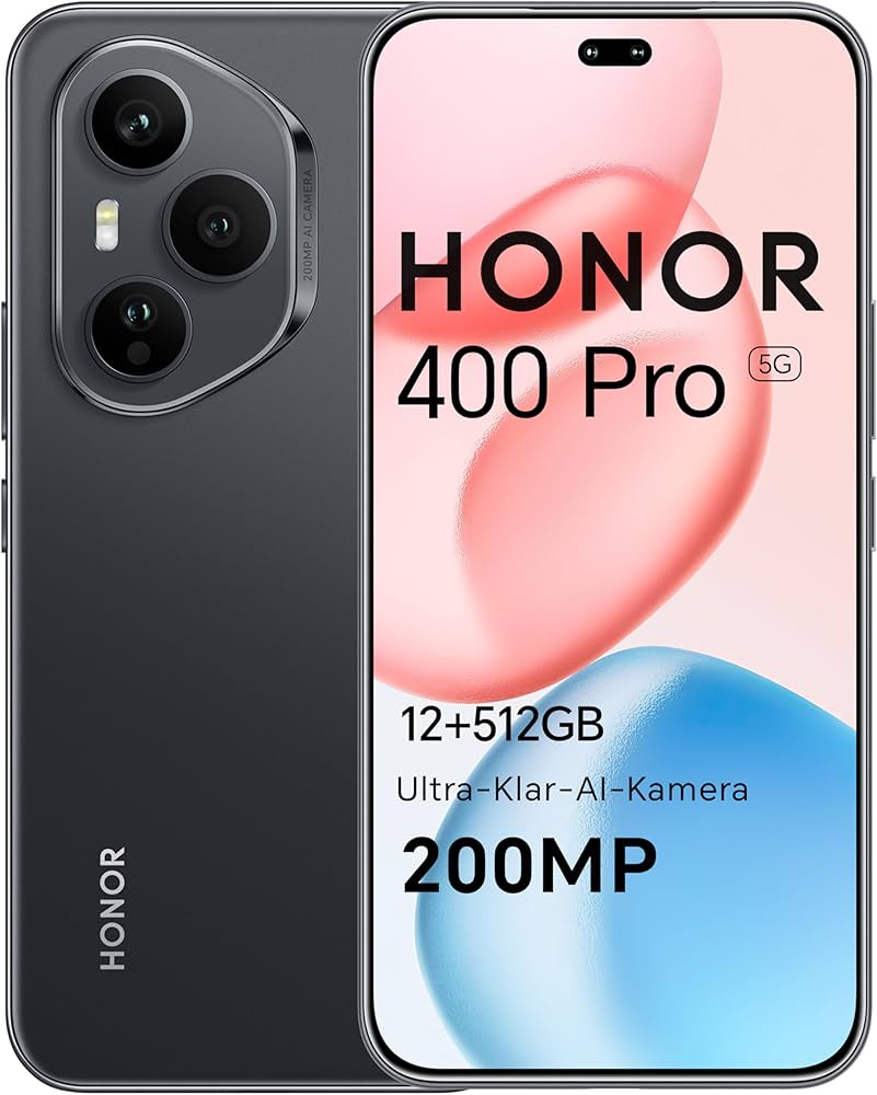 Honor 400 Pro 5G Midnight Black, 12GB | 512GB, 200MP KI-Kamera, Snapdragon 8 Gen 3, 5300mAh Akku, 120Hz AMOLED, OVP | SimLock: Frei | Zustand: Neu | Farbe: schwarz | Akku: 100% – Bild 4