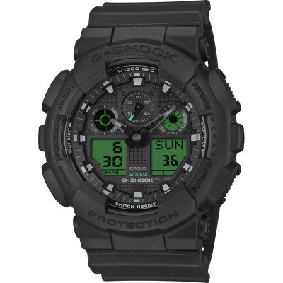 Casio G-Shock GA-100BEG-1AER Schwarz Grün, Analog-Digitale Herrenuhr aus der Black & Electro Green Kollektion, stoßfest, 20 Bar wasserdicht, OVP | Zustand: Wie Neu – Bild 3