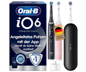 Oral-B iO Series 6 Black Lava, Elektrische Zahnbürste mit intelligentem Display, App-Anbindung, magnetischem Antrieb und Reiseetui, OVP | Zustand: Neu