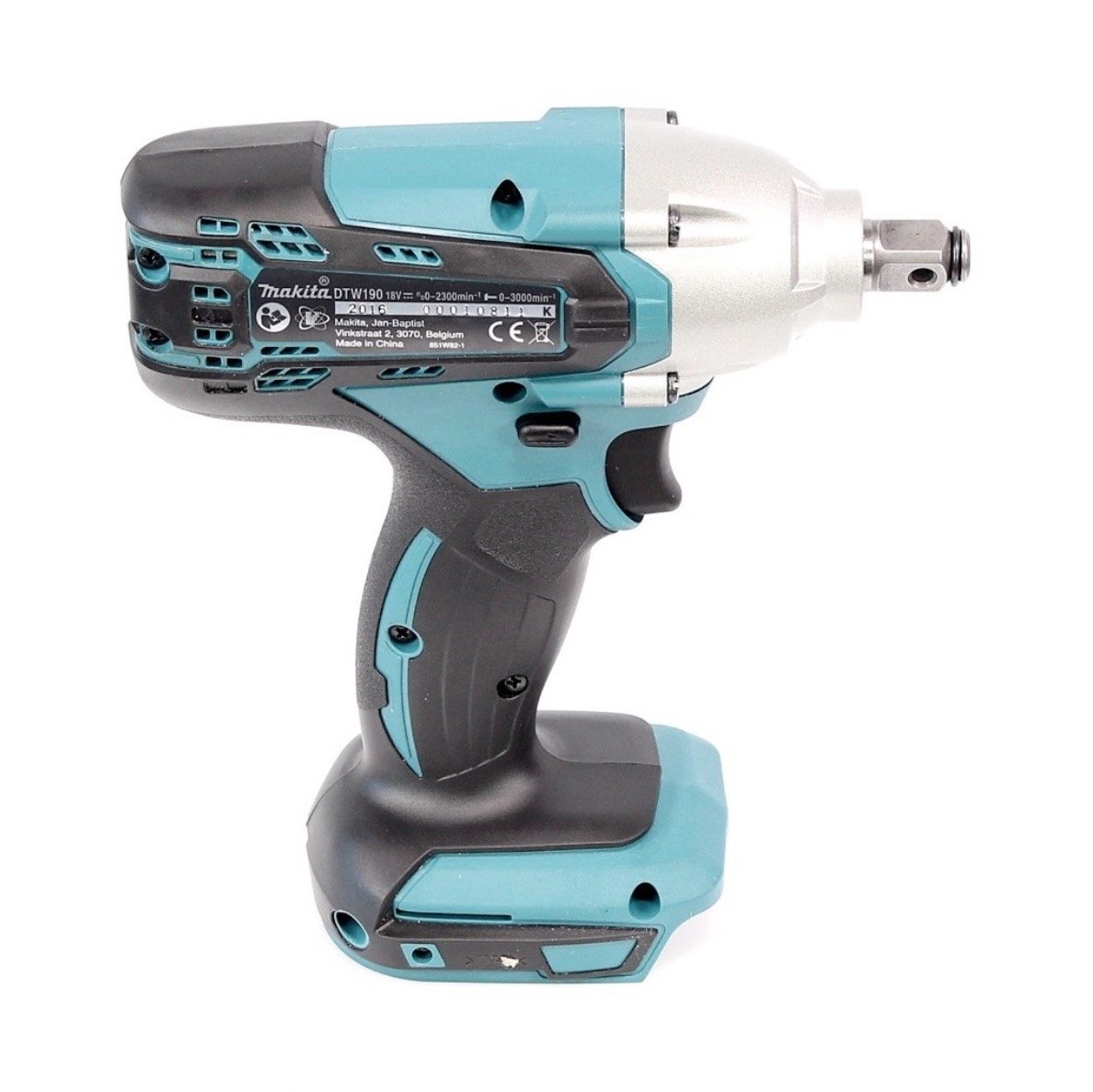 Makita DTW190Z 2016 Türkis Schwarz, 18V Akku-Schlagschrauber Solo ohne Akku und Ladegerät mit 190 Nm Drehmoment und OVP