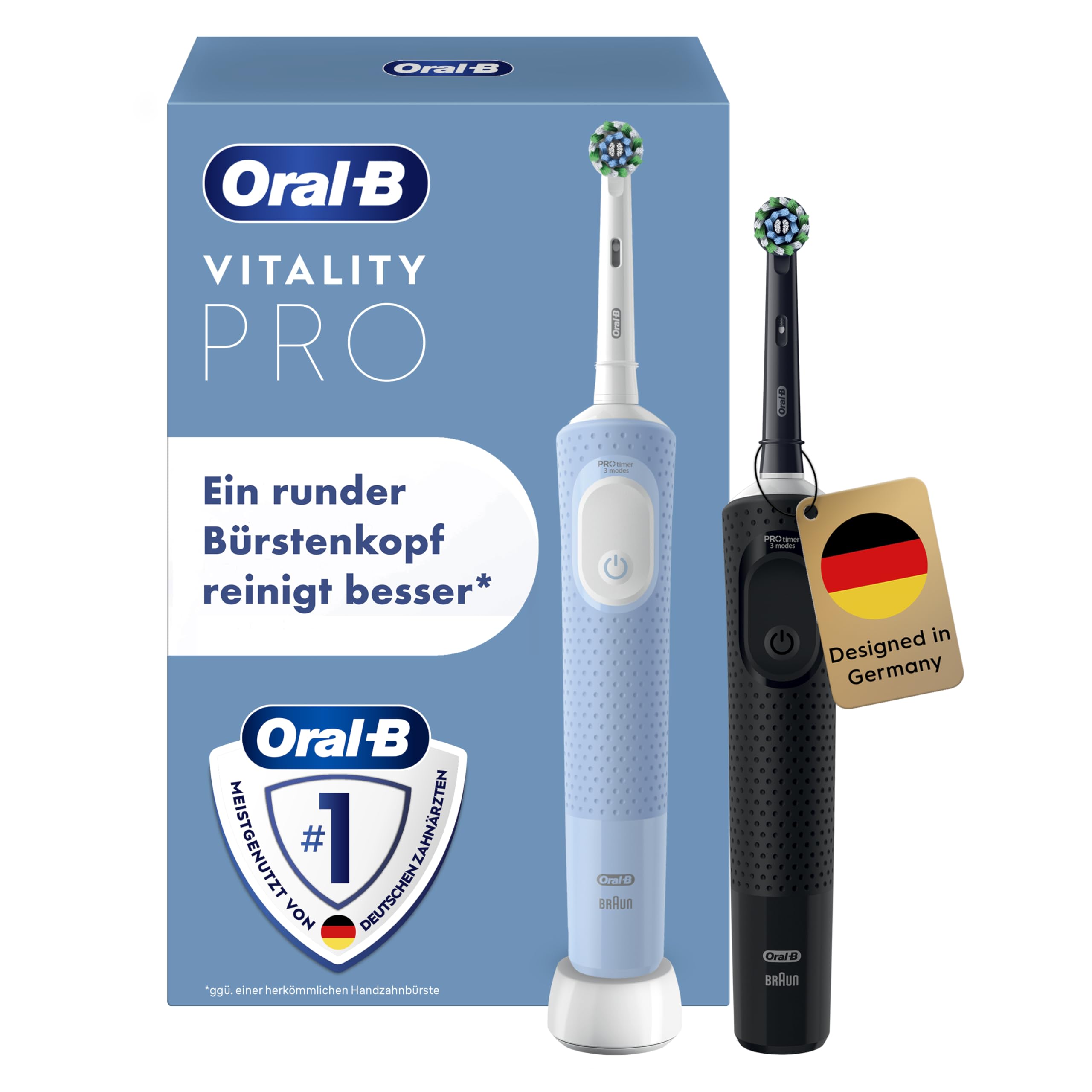 Oral-B Vitality Pro D103 Blau, Elektrische Zahnbürste mit 3 Putzmodi, 2D-Reinigungstechnologie und integriertem Timer, ovp | Zustand: Neu – Bild 2