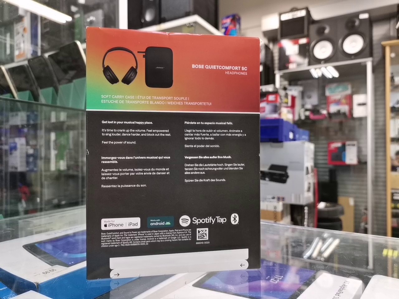 Bose QuietComfort SC Schwarz, Kabelloser Over-Ear Kopfhörer mit aktiver Geräuschunterdrückung (ANC) und Stoffetui | Zustand: Neu – Bild 6