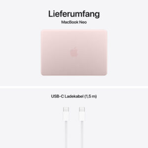 Apple MacBook Neo (2026) Blush, 8GB RAM, 256GB SSD, 1 Ladezyklus, OVP, Rechnung vom 24.07.2026, Garantie bis 24.07.2027 | Zustand: Wie Neu