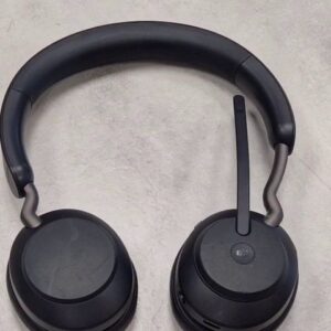 Jabra Evolve2 65 Schwarz, Kabelloses On-Ear Bluetooth Headset mit Mikrofonarm und hervorragender Sprachqualität für Office. | Zustand: Sehr Gut