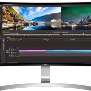 LG 34UC99-W, Weiß, 34 Zoll UltraWide Curved IPS Monitor, UWQHD (3440 x 1440), AMD FreeSync, USB-C | Zustand: Sehr Gut