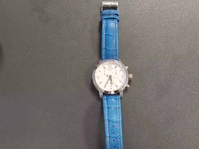 Tissot PRC 200 Chronograph Weiß/Blau, Quarzwerk Saphirglas Edelstahl 40 mm wasserdicht 20 bar | Zustand: Gut – Bild 3
