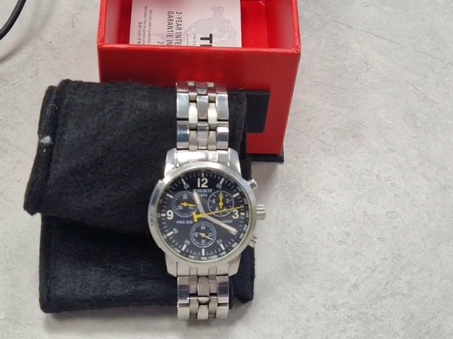 Tissot PRC 200 Chronograph Edelstahl Schwarz, Saphirglas, Quarzwerk, 200m wasserdicht, leichte Kratzer Gehäuseboden, mit OVP | Zustand: Sehr Gut – Bild 2
