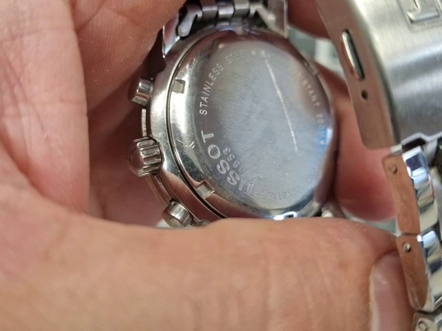 Tissot PRC 200 Chronograph Edelstahl Schwarz, Saphirglas, Quarzwerk, 200m wasserdicht, leichte Kratzer Gehäuseboden, mit OVP | Zustand: Sehr Gut – Bild 4