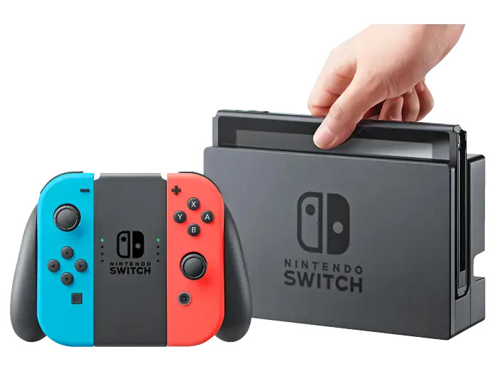 Nintendo Switch V2 Rot Blau 2019, Inklusive Docking-Station, Ladegerät und Mario Kart Schutztasche. | Zustand: Sehr Gut | Farbe: schwarz