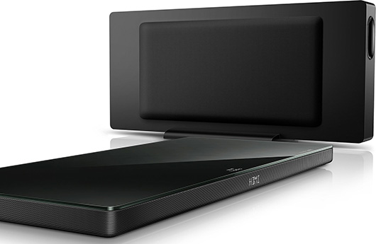 Philips Fidelio XS1/12 Schwarz, 3.1-Kanal Soundstage System mit flacher Soundplate, kabellosem Subwoofer und Fernbedienung | Zustand: Gut