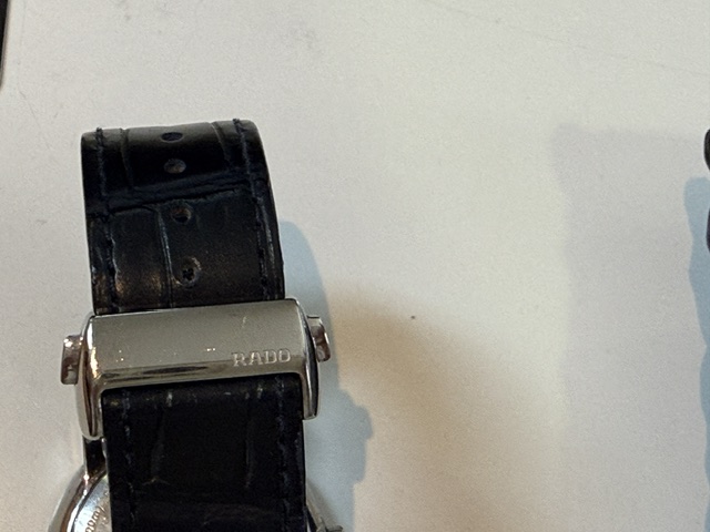 Rado DiaMaster Quarz Blau Leder, Damenarmbanduhr mit blauem Zifferblatt, Datumsanzeige, blauem Lederarmband, mit Verpackung, Zertifikat und ohne Batterie | Zustand: Sehr Gut – Bild 6