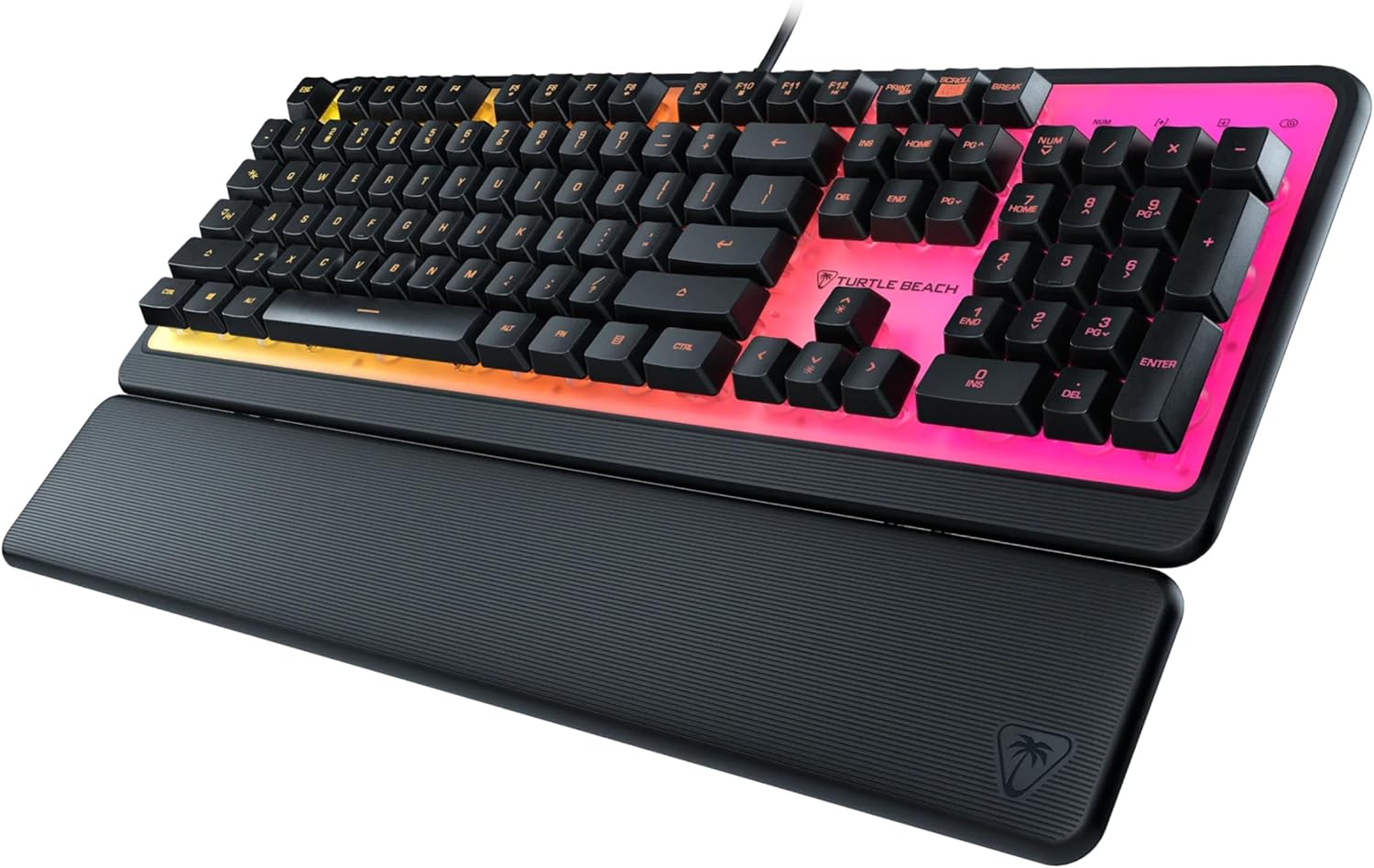 Turtle Beach Magma Schwarz, DE, Membran Gaming-Tastatur mit 5-Zonen RGB-Beleuchtung und abnehmbarer Handballenauflage | Zustand: Neu – Bild 2