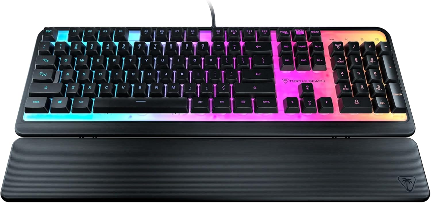 Turtle Beach Magma Schwarz, DE, Membran Gaming-Tastatur mit 5-Zonen RGB-Beleuchtung und abnehmbarer Handballenauflage | Zustand: Neu – Bild 3
