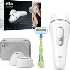 Braun Silk-expert Pro 3 PL3122 Weiß, IPL-Haarentfernungsgerät mit Tasche, Präzisionsaufsatz und Rasierer | Zustand: Neu