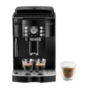 DeLonghi ECAM 12.123.B Magnifica S Schwarz, Kaffeevollautomat mit manuellem Milchaufschäumer und 13-stufigem Kegelmahlwerk für Kaffeebohnen  | Zustand: Neu