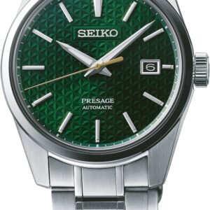 Seiko Presage Sharp Edged SPB169J1 Grün, Automatik-Herrenuhr mit Asanoha-Zifferblatt, Kaliber 6R35, inkl. Box und Zertifikat.  | Zustand: Sehr Gut