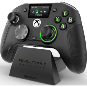 Nacon Revolution X Unlimited Controller schwarz, Premium Wireless Controller mit LCD-Display, Hall-Effect-Sticks, Ladestation und anpassbaren Gewichten für Xbox Series X | S, Xbox One und PC | Zustand: Neu