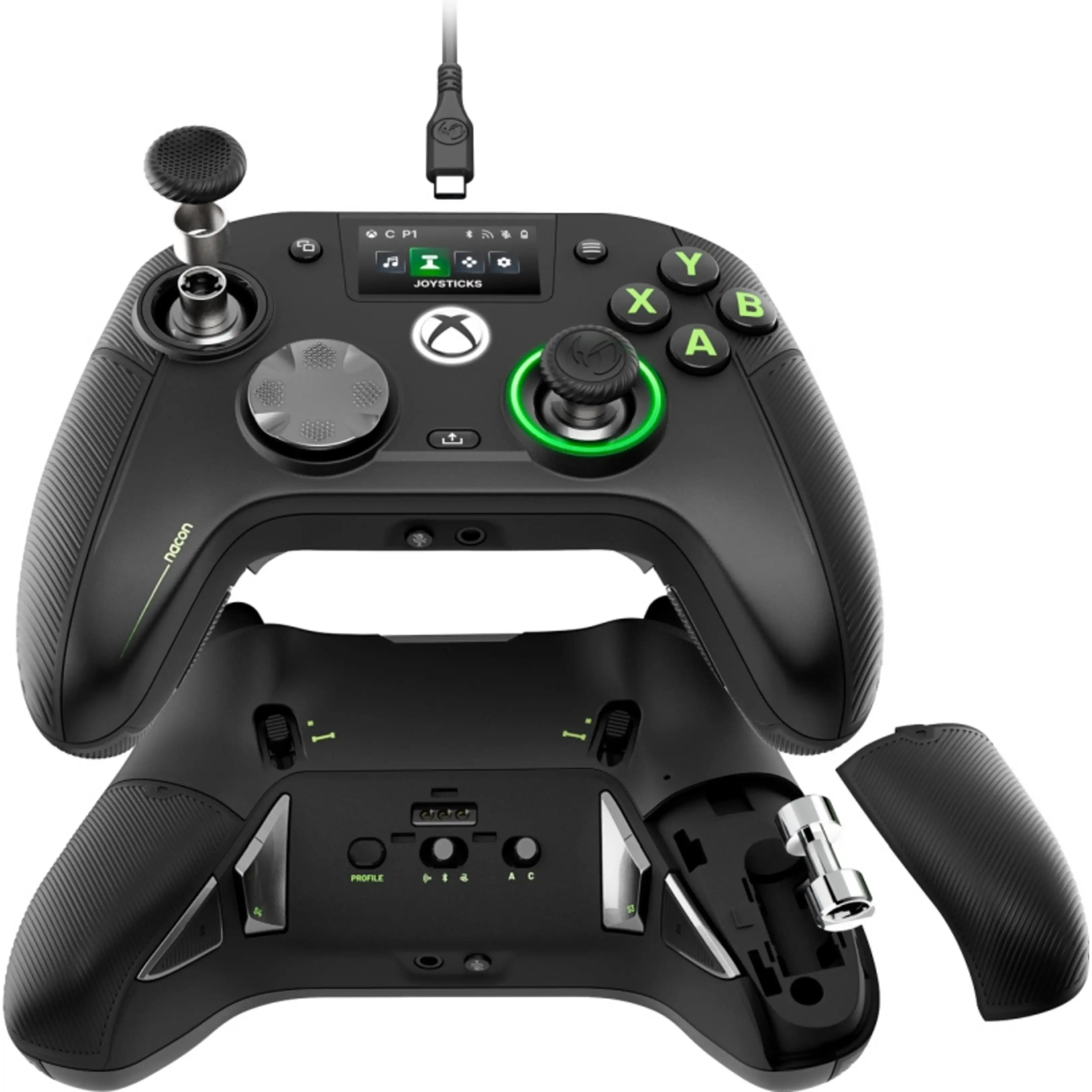 Nacon Revolution X Unlimited Controller schwarz, Premium Wireless Controller mit LCD-Display, Hall-Effect-Sticks, Ladestation und anpassbaren Gewichten für Xbox Series X | S, Xbox One und PC | Zustand: Neu – Bild 2