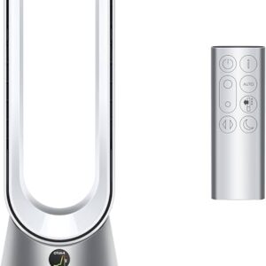 Dyson TP07 Purifier Cool Weiß Silber, Intelligenter Standventilator und Luftreiniger mit HEPA- und Aktivkohlefilter, LCD-Display, App-Steuerung und Fernbedienung. | Zustand: Sehr Gut