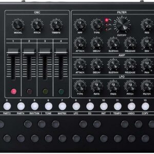 Roland SH-4d, Schwarz, 2023, Digitaler Desktop-Synthesizer mit 60 Stimmen, 11 Oszillator-Modellen, Sequencer und USB-C-Kabel, OVP  | Zustand: Sehr Gut