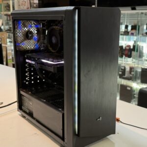Aerocool Gaming PC, Schwarz, AMD Ryzen 5 5500, 16GB RAM, 1TB SSD, GeForce RTX 3060 Ti 8GB, Windows 11, seitliches Glas fehlt  | Zustand: Gut