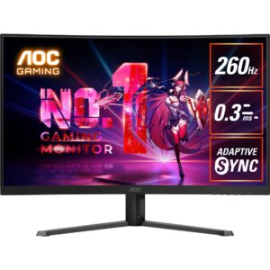 AOC C32G42ZE schwarz, 32 Zoll, Curved Gaming Monitor, 240 Hz, 0.3 ms, VA-Panel, Full HD, Adaptive Sync, HDR10  | Zustand: Sehr Gut