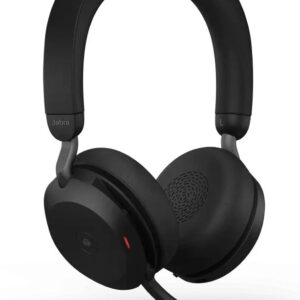 Jabra Evolve2 75 Schwarz, Kabelloses On-Ear-Headset mit aktiver Geräuschunterdrückung (ANC), integriertem Mikrofonarm, USB-Anschluss und Transporttasche.    | Zustand: Gut