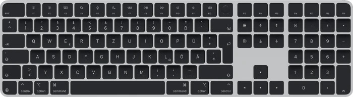 Apple Magic Keyboard mit Touch ID und Ziffernblock Silber, Drahtlose Tastatur, QWERTZ, deutsche Tastenbelegung, mit Verpackung | Zustand: Wie Neu