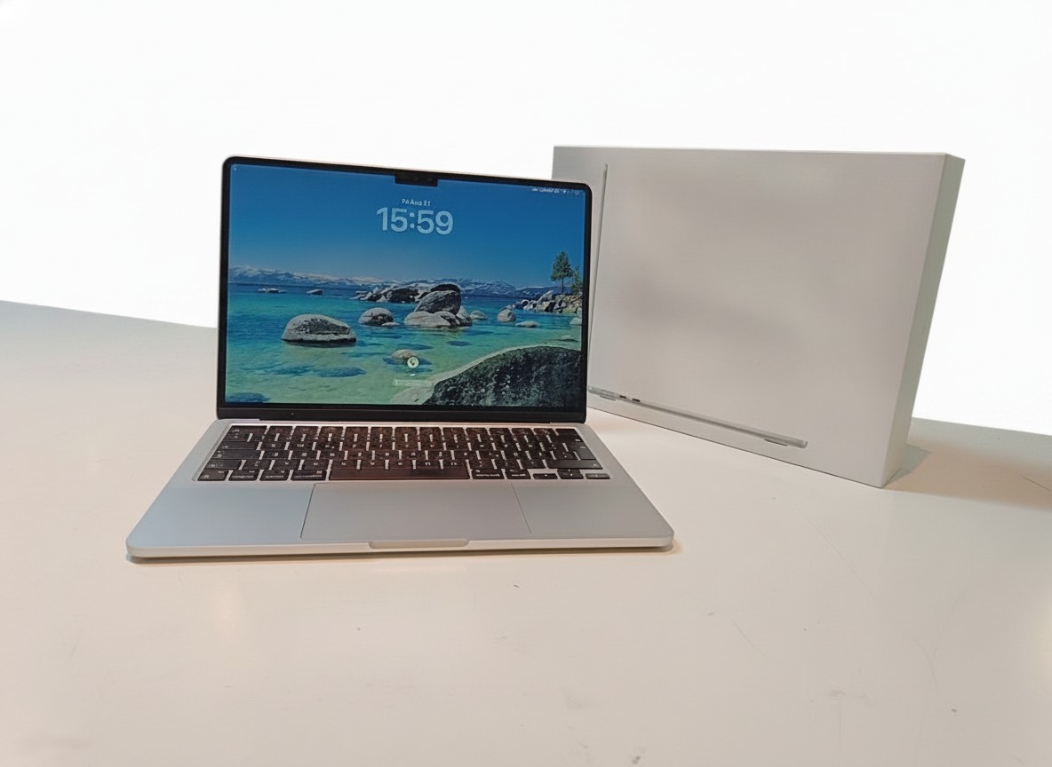 Apple MacBook Air M2 2022 Silber, Mit Verpackung | Ladekabel | 8GB RAM, 512GB SSD, Batteriezustand 88% | Zustand: Sehr Gut – Bild 2