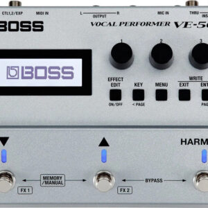 Boss VE-500 Vocal Performer Silber, Vokal-Effektgerät für Sänger, Bodenpedal, Zubehör: OVP | Zustand: Neu