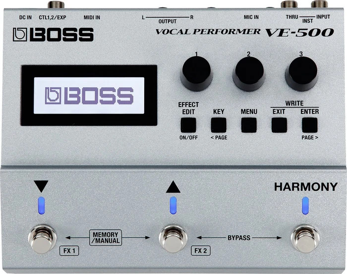 Boss VE-500 Vocal Performer Silber, Vokal-Effektgerät für Sänger, Bodenpedal, Zubehör: OVP | Zustand: Neu