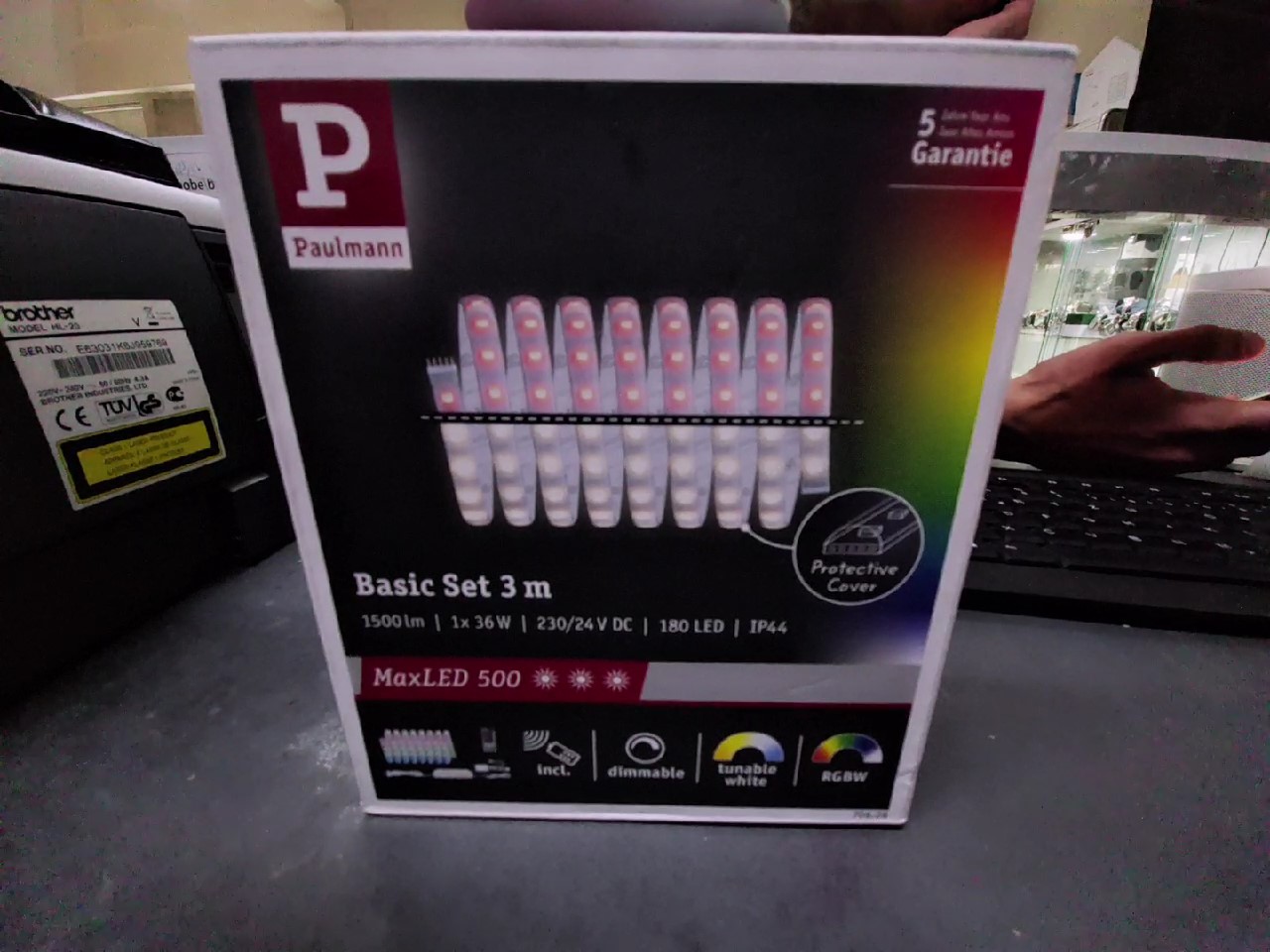 Paulmann MaxLED 500 RGBW Basic Set 3m, 1500 lm, 36 W, 230 | 24V DC, IP44, Tunable ite, inkl. Controller & Netzteil, OVP, verpackung bisschen zerrissen | Zustand: Neu – Bild 2