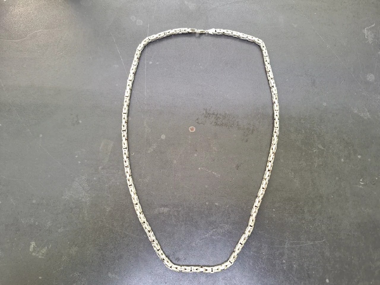 Königskette 925 Silber 65 cm 81G, Massive Königskette aus 925er Sterlingsilber, Gewicht ca. 81 g, ca. 4,5mm, Länge ca. 65 cm, mit Karabiner | Zustand: Sehr Gut