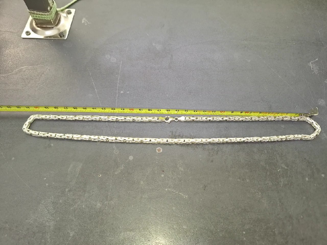 Königskette 925 Silber 65 cm 81G, Massive Königskette aus 925er Sterlingsilber, Gewicht ca. 81 g, ca. 4,5mm, Länge ca. 65 cm, mit Karabiner | Zustand: Sehr Gut – Bild 5